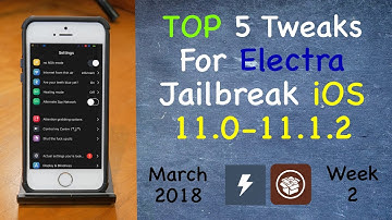 DARK Mode on iOS 11 | TOP 5 Electra Jailbreak Tweaks | Week 2 March