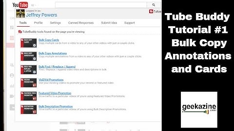 TubeBuddy Tutorial #1: Bulk Copy YouTube Annotations, Cards