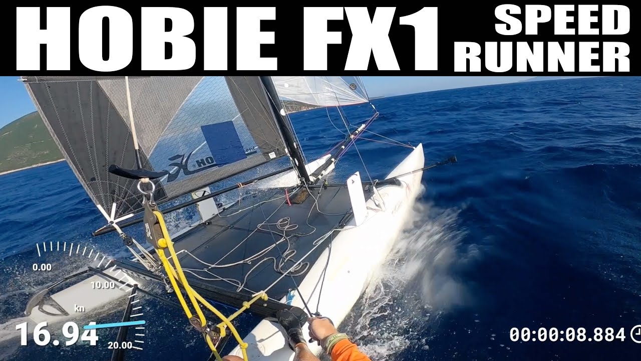 How far in 7 minutes? Hobie FX1 Catamaran