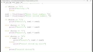 Simple calculator for beginners using python 