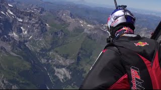 Wingsuit flight down Silberhorn - Switzerland