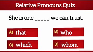 Relative pronouns Quiz -  1  :English Grammar Quiz