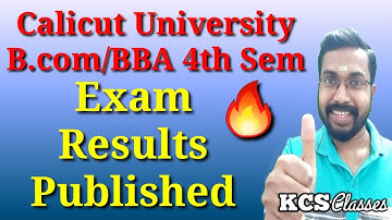 Calicut University Bcom/BBA 4th Semester|Exam Results Published