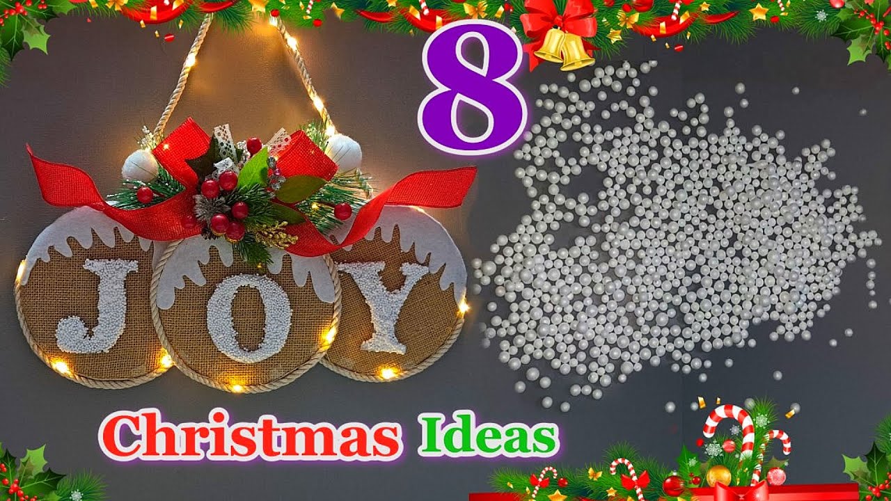 8 Affordable Christmas Decoration ideas from waste Styrofoam | DIY Christmas craft idea🎄506