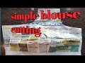34" size simple blouse ki drafting and paper 🗞️ cutting//simple blouse ki cutting kaise karen ?