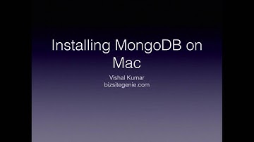 Installing MongoDB on a Mac