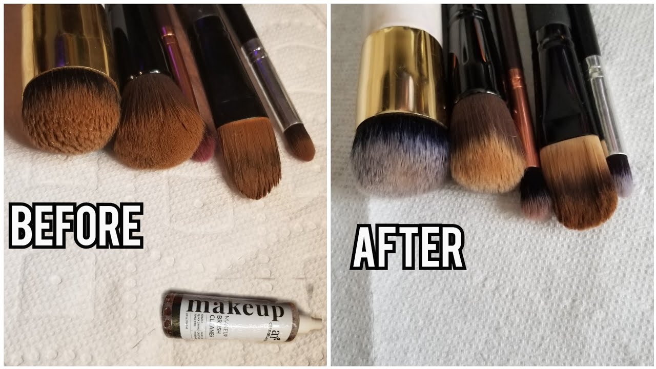 Makeup Brush Cleaning//using a spray YouTube