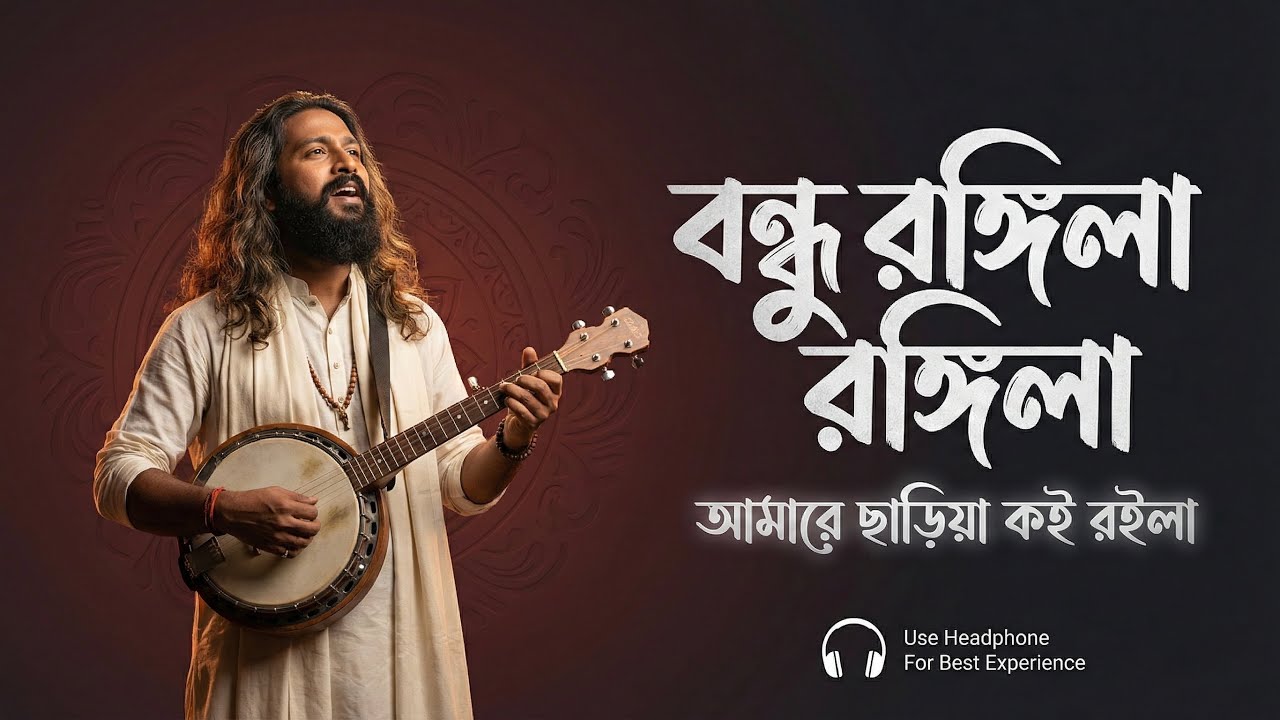 রঙ্গিলা রঙ্গিলা রে | পল্লীকবি জসীম উদ্দীন | Folk Fusion LoFi Chill Cover (AI Generated) | KB LoFi 🎶✨