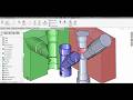 Tách khuôn co nước solidworks