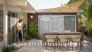 Courtyard renovation  Complete makeover in half yearMidcentury Eichler Home Outdoor Living