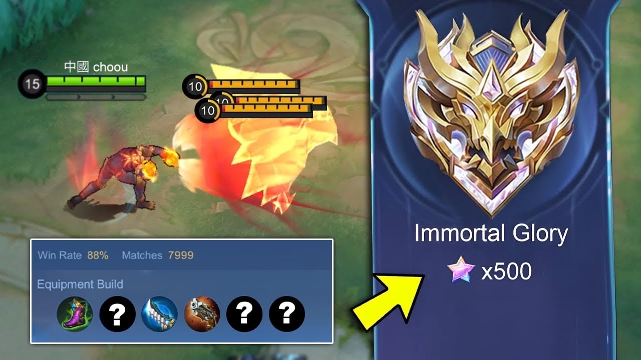 500 ЗВЕЗД GLOBAL PAQUITO ЛУЧШАЯ КОНСТРУКЦИЯ И ЭМБЛЕМА (независимо от серии побед) - MLBB