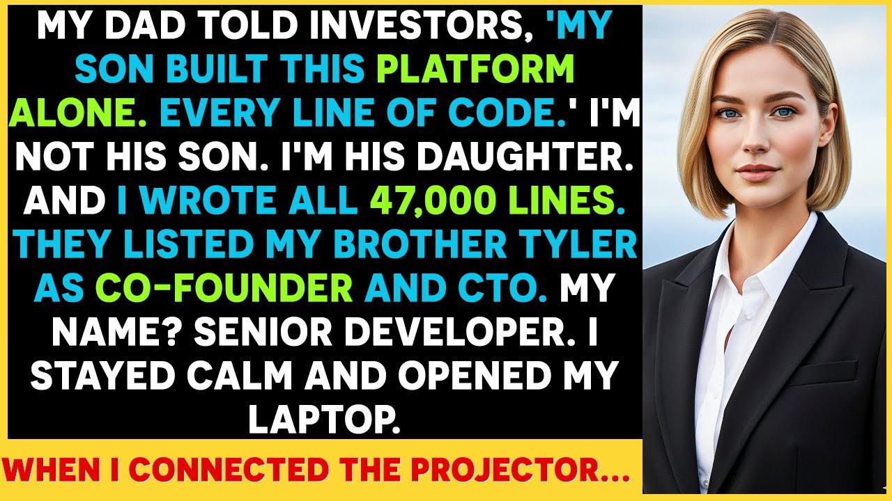 Мой отец сказал инвесторам: «Мой сын построил эту компанию в одиночку...» Но я его ДОЧЬ, и у меня...