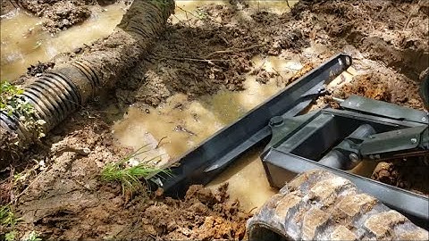 2021 Bobcat e42 R series mini excavator Fixing destroyed culvert pipe PART 1 of 2