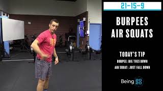 21-15-9 of Burpees and Air Squats