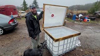 IBC Feed Storage Build #homestead #homesteadproject #diyhomestead #diyfarm