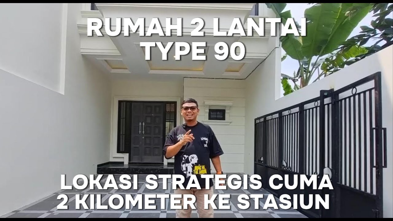RUMAH 2 LANTAI LUAS BANGUNAN 90++ CUMA 2 KILOMETER KE STASIUN