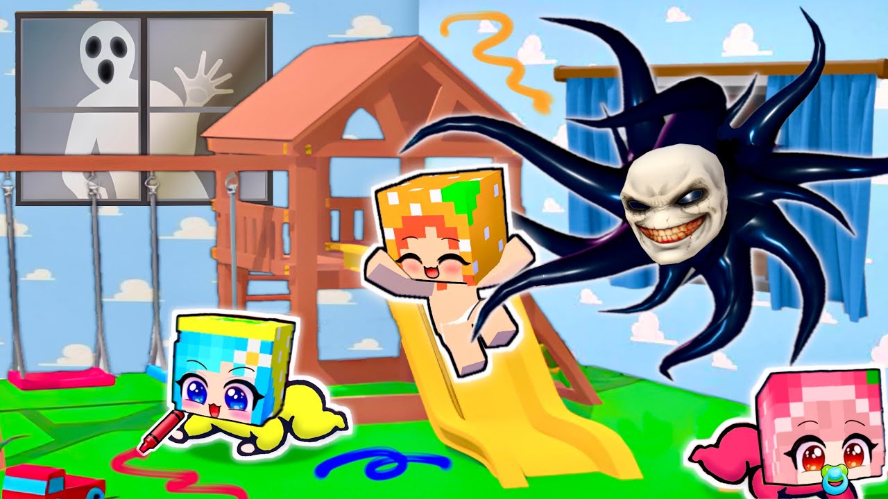 【マイクラ】赤ちゃんだけで初めてのお留守番！(#ぴこみんず)子供が家の来客.不審者.訪問者をセキュリティハウスで防ぐ⚠️