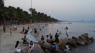 Sunset Picnics at Thai Beach Town, Bang Saen, Chonburi