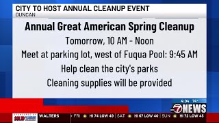 City of Duncan’s annual ‘Great American Spring Clean Up’ to kick off soon