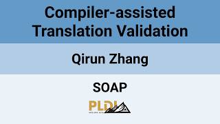 [SOAP'26] Compiler-assisted Translation Validation