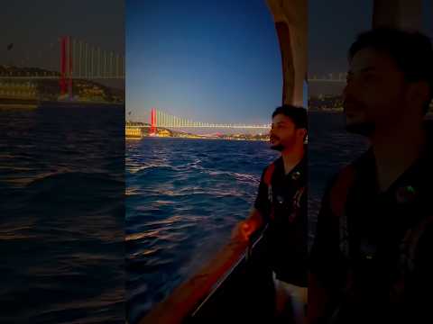 Bosphorus Bridge at Night 🌉✨ | Magical Istanbul Cruise #pakistani #turkeyvisit #Fyp #trending