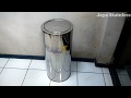 Tempat sampah stainless tutup swing diameter 25 cm (New)