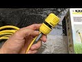 Thích cái thiết kế Aqua Stop ngăn rỉ nước của ống cấp Karcher này