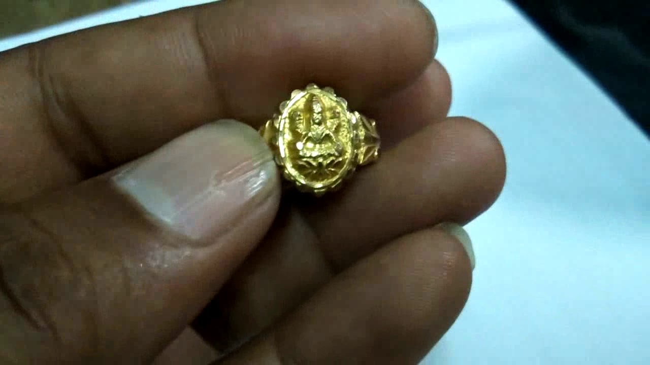 Buy 22Kt Antique Lakshmi Devi Gold Ring 610VA173 Online from Vaibhav  Jewellers