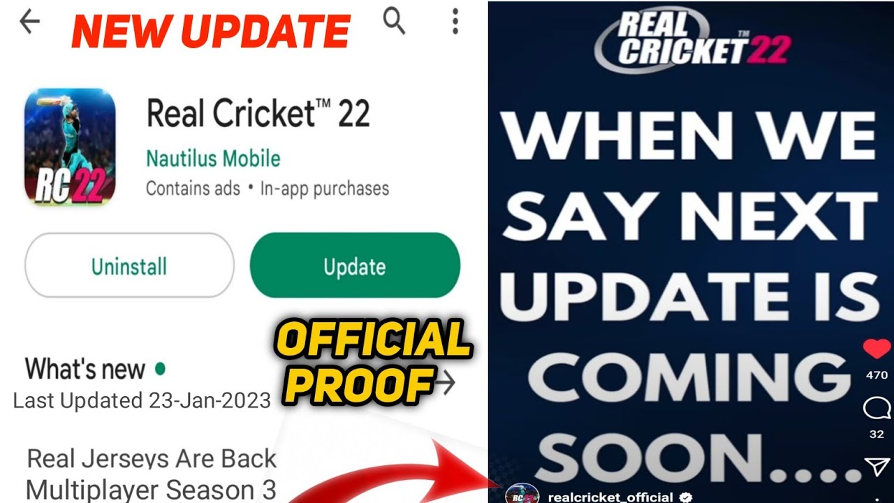 {OFFICIAL PROOF} Real Cricket™22 Mega Update | Rc22 New Update | Real Cricket 22 New Update Features