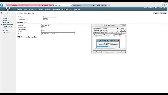 Update Cisco 2500 Series Wireless Controller Firmware Software