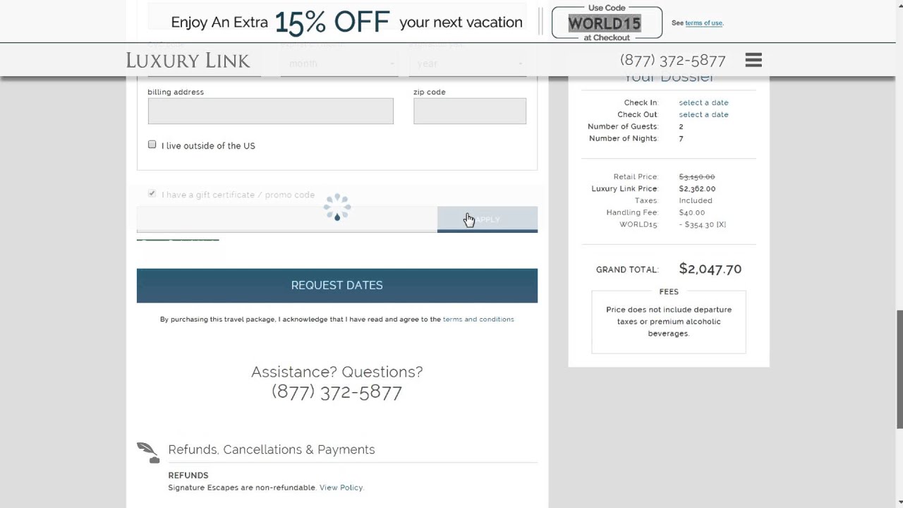 You Can Try These Coupons & Deals Too: Since , Luxury Link has been the premier online website for luxury vacation experiences at great savings specially chosen by its experts. Working with hotels, resorts, as well as cruise and tour representatives directly to reduce costs and remove any hassle, Luxury Link boasts the largest selection of luxury package deals online.