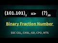 Binary Fraction to Decimal Conversion | Number System Tricks for SSC #ssc #ssccgl #sscexam #cgl