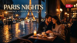 🔴 LIVE Paris Night Ambience 🌌 Soft French Love Songs for Relaxing Evenings screenshot 2