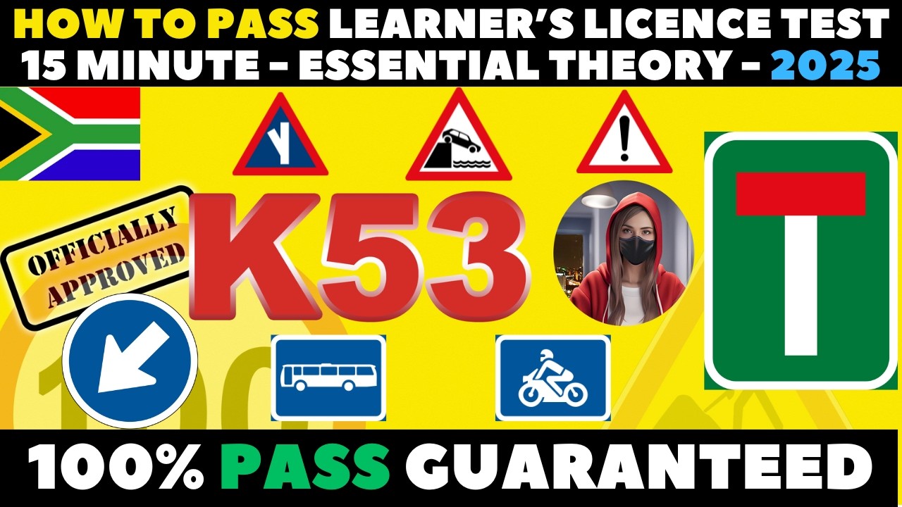 How to Pass Your K53 Learner's License Test First Time in RSA! (REAL ...