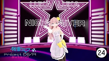 Hatsune Miku: Project DIVA Extend Walkthrough Part 24 - Luka Luka★Night Fever (NORMAL) [60 FPS]