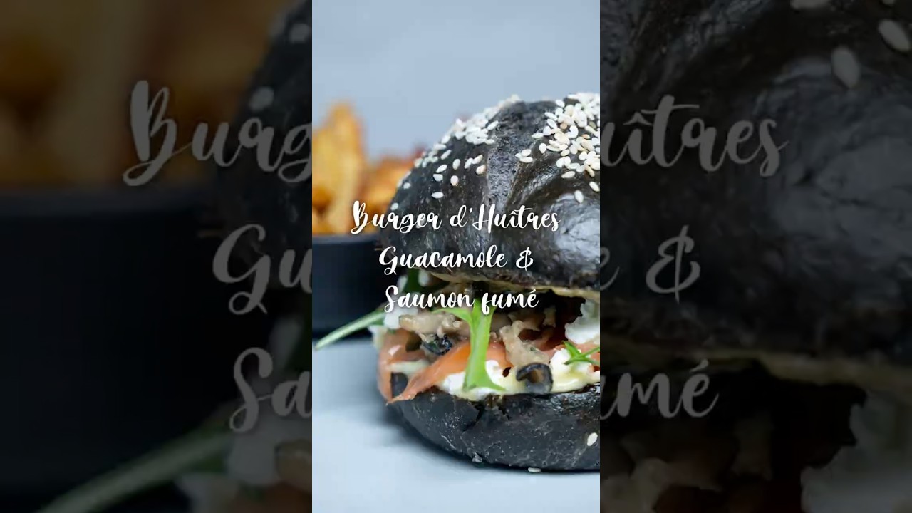 ⚔️🏴Le Black Pearl : Burger d'Huîtres, Guacamole et Saumon fumé