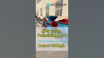 FPL, 300kg/h Output, EPS/EPE Plastic Foam Pelletizing Production Line, #foam #pelletizing #meiweai