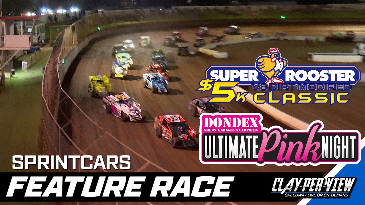 Гонки V8 Dirt Modifieds | Dondex Ultimate Pink Night - Тувумба - 21 февраля 2026 г. | Clay-Per-View