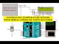 How to interface temperature sensor, with serial communication added.