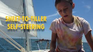 Self Steering Sheet to Tiller for Sailboats