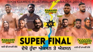 🔴 [LIVE] Super Final Sikh Games Adelaide Australia 29  March 2024| Kabaddi |Live Today | Day 3
