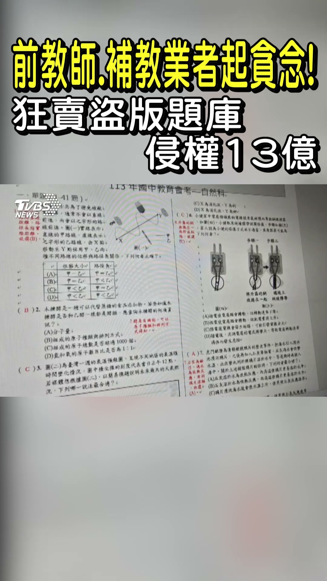 前教師、補教業者起貪念! 狂賣盜版題庫 侵權13億｜TVBS新聞@TVBSNEWS01