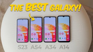 galaxy s23 vs a54 vs a34 vs a14! which should you buy? | versus