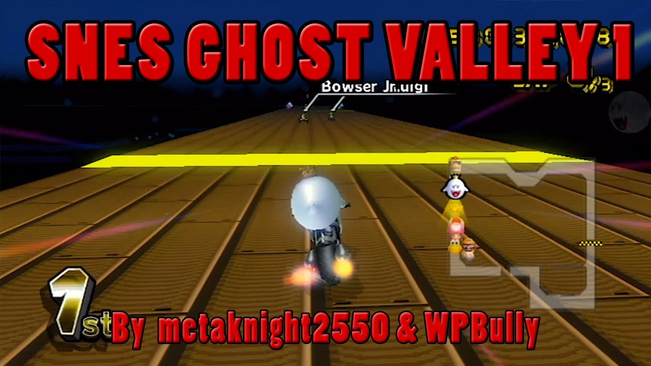 SNES Ghost Valley 1 (RC1) - Classic Mario Kart Wii Custom Track by metaknight2550 & WPBully