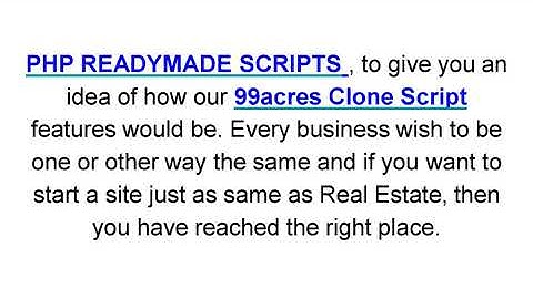 99acres Clone Script