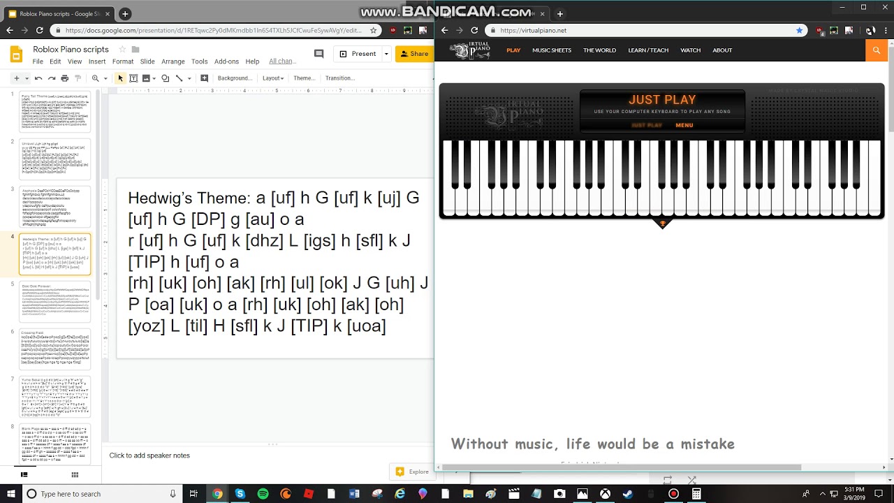 Harry Potter Theme On Virtual Piano Youtube - roblox music sheets piano harry potter theme