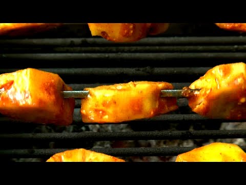 Crunchy grilled pineapple tandoori recipe in Tamil | Grillbox | #pineappletandoori