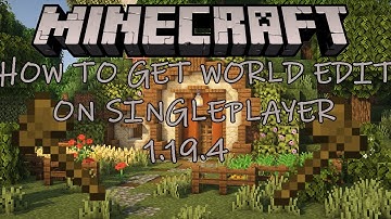 HOW TO GET MINECRAFT WORLD EDIT ON SINGLE PLAYER 1.19.4 (Tutorial)