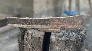 Celebrity KNIFE MAKING | FORGING A NICE BENDING MACHETE FROM A PIECE OF CHAINSAW Wealth