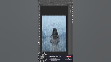 Photoshop Tutorial | Rainy effect | By Design Skills | #shorts #photoshop